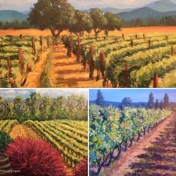 Painting a Vineyard Scene in Acrylics with Patricia Young