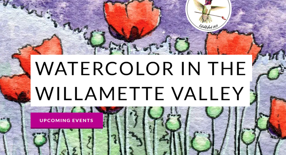 Wine and Watercolor event promo